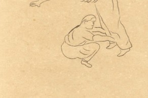 Desenhos de Mestre Pastinha em seu caderno de anotações
